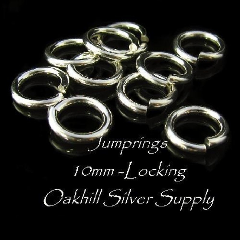 10mm Sterling Silver Jump Rings 14 Gauge Hardened Large Etsy