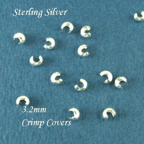 STERLING SILVER Crimp Covers 3.2mm 20 Pcs SS Jewelry | Etsy