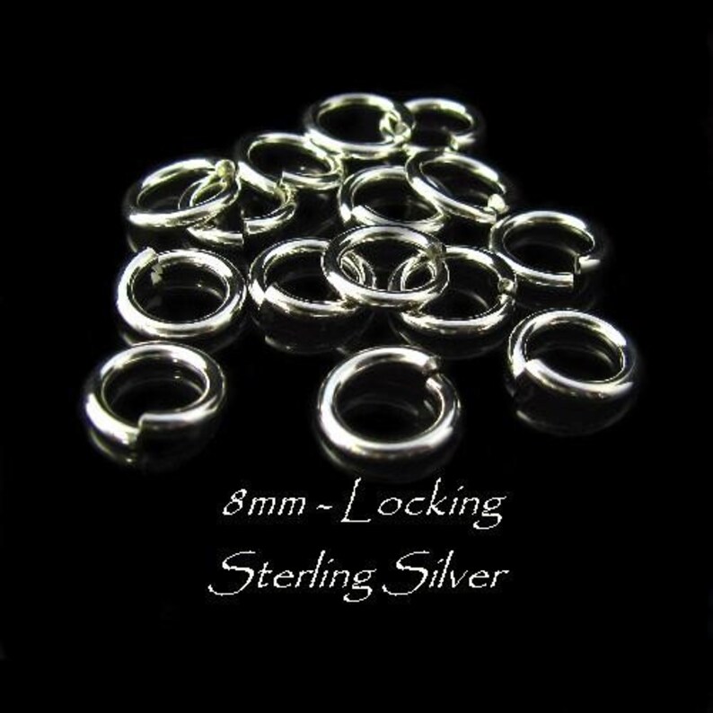 6mm Sterling Silver Locking Jump Rings 18 Gauge OPEN Etsy