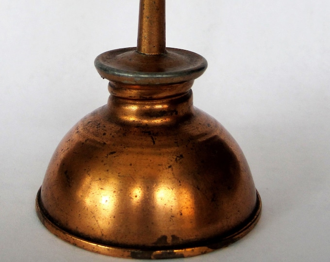 Vintage Small Copper Plate Oil Can 3.5 High Etsy