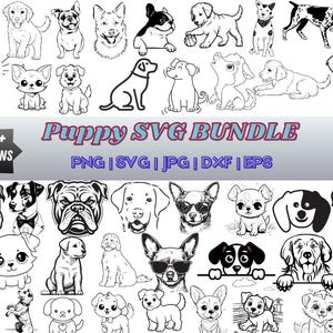 Dog Breeds SVG Bundle: Peeking Dogs Vector Graphics (Commercial Use)