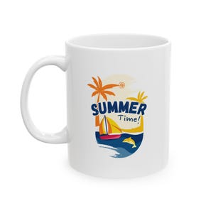 Cheerful Ceramic Mug for Coffee Lovers, Cute Gift for Friends, Unique Birthday Mug, Fun Tea Cup, Cozy Home Decor