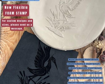 Heron & Reeds Texture Mat: Flexible Foam Embossing for Clay Crafts