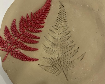 Flexstamp™ Flexible Clay Stamp – Fern Pattern– Deep Detail Texture Tool