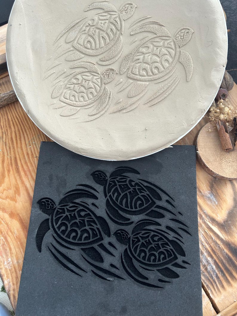 Sea Turtle Texture Mat: Flexible Foam for Pottery, Clay, Soap - Etsy