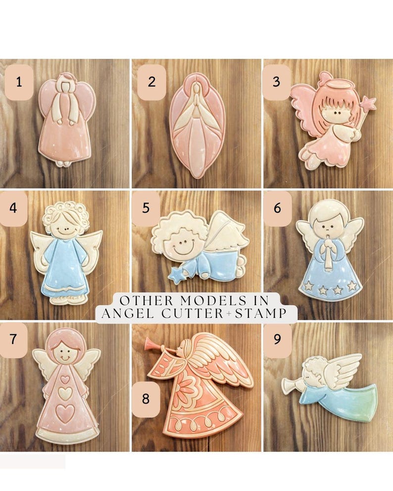 Angel Cutter & Stamp Set | Christmas Ornament Clay Tool - Etsy