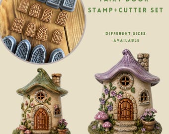 Set d'estampes de porte et d'emporte-pièces en terre cuite Fairy House