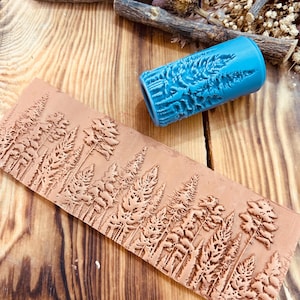 Forest Scene Patterned 7cm High Roller, Embossing Texture Roller, DIY tool, Polymer Clay, Ceramic, Sugar Dough