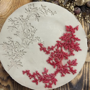 Flexstamp™ – Flexible Clay Stamp | Botanical Berry Branch Pattern – Deep Detail Texture Tool image 10
