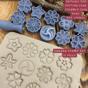 Sakura Press Japanese Stamp Set: Pottery, Clay, Soap, Cookie