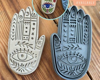 Emporte-pièce main Hamsa, outil de texture Boho Evil Eye