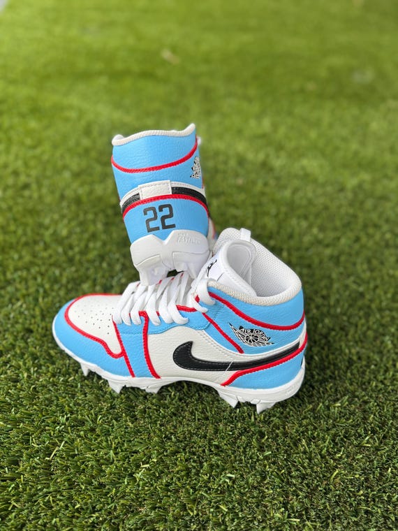 Unc Jordan Jordan Metal Baseball Cleats Custom Jordan Cleats Light