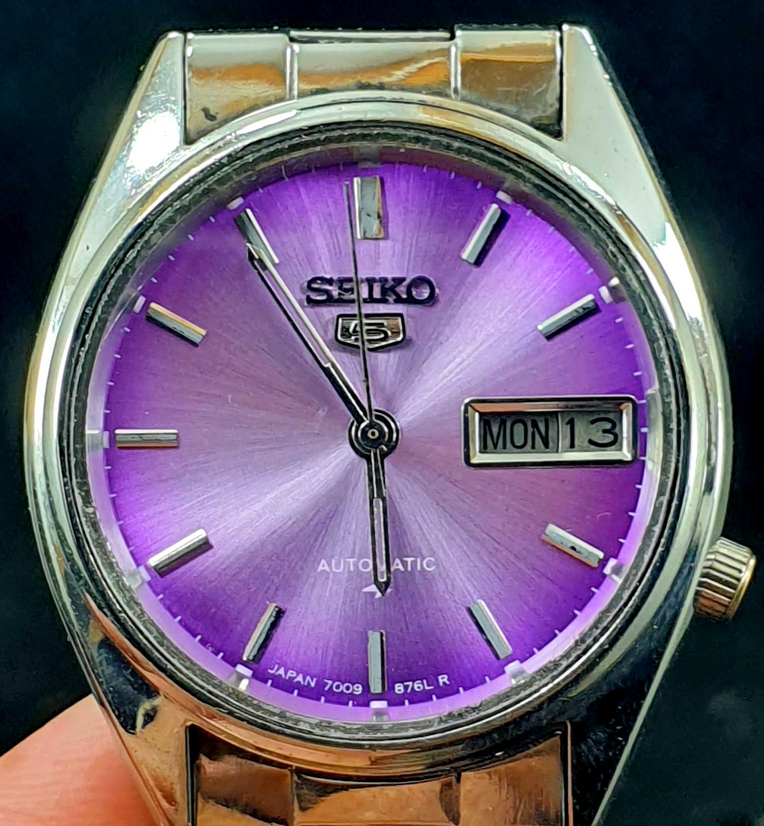 時計 Vintage Seiko Quartz Purple women works Seiko Purple - Etsy Canada