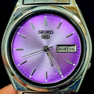 Seiko 5 Automatic Purple - Etsy