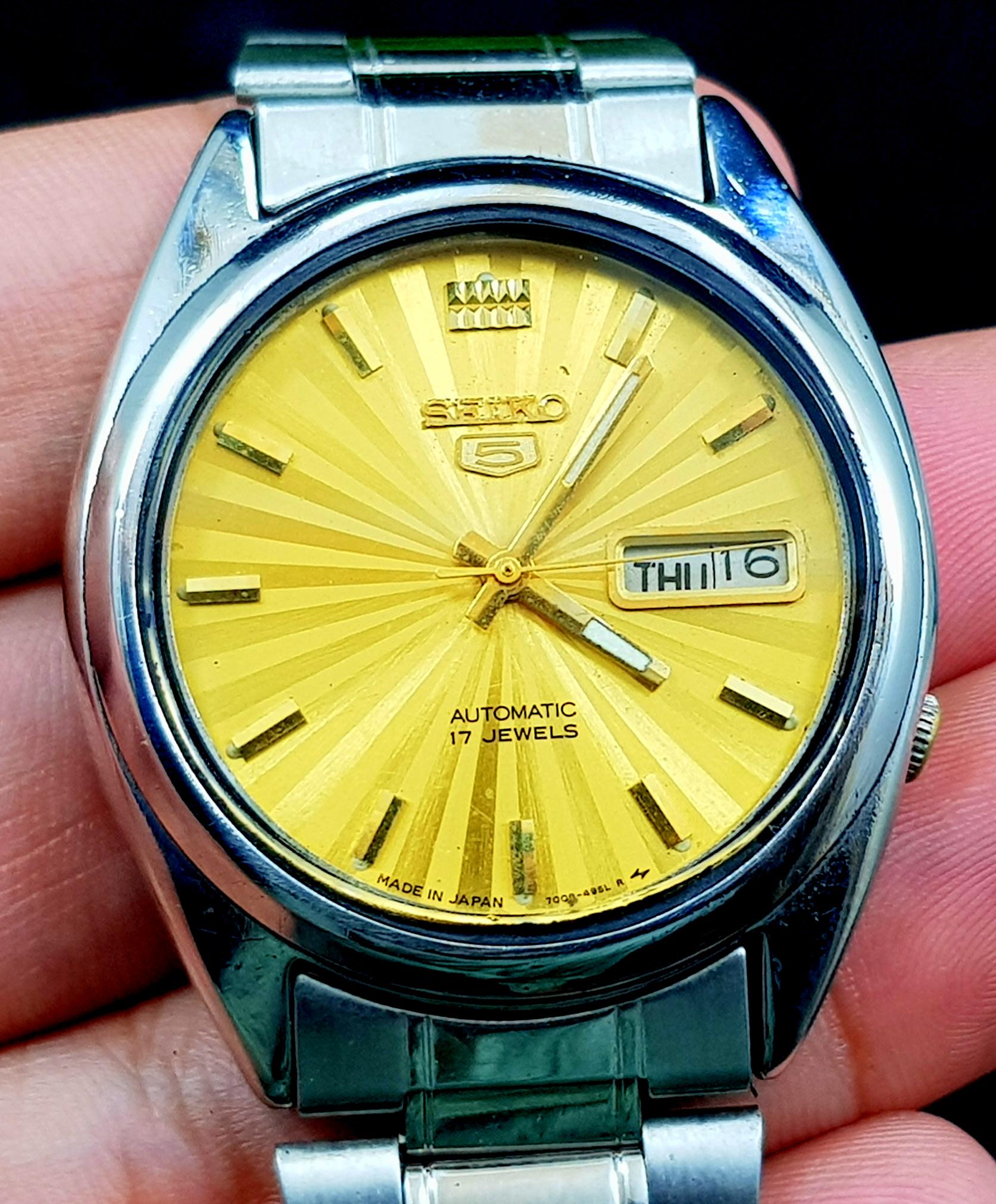 Vintage of Seiko Automatic 17 Jewels Men Wrist Watch Made in