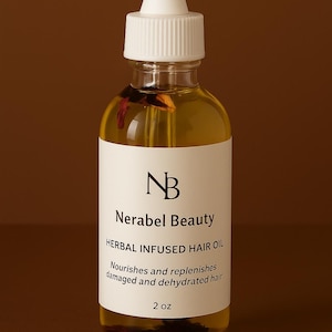 Herbal Infused Hair Oil (2 Oz) - Ayurvedic Blend for Hair Growth, Scalp Health & Strength | Natural Oil for Thinning and Dry Hair