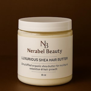 Luxurious Shea Hair Butter (8 Oz) – Rich Moisturizer for Dry, Natural Hair | Softens, Seals & Promotes Growth | Thick Hair Treatment