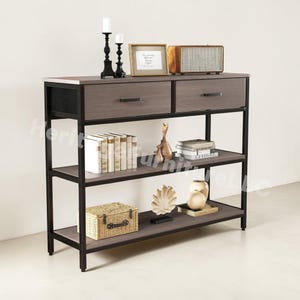 Entryway Console Table, Modern Sideboard Cabinet for Home Organization, Cabinet with 2 Doors & Shelf.