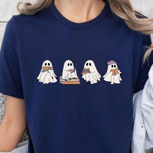 Bookish Ghost Teacher-shirt: Halloween-bibliothecaris-sweater