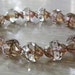 Turbine Beads, Transparent with Bronze Color Picasso, Czech Glass, Faceted with Swirls, Full Strand, 15 Beads, 11 x 10mm