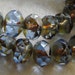 Sapphire Blue Rondelles, Czech Glass Faceted Beads,Transparent with Picasso, 6 x 8mm, Full Strand 25