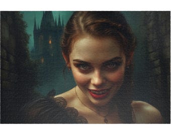 Gothic Vampire Puzzle – Velvet Hunger, 252, 520 or 1014 Pieces.