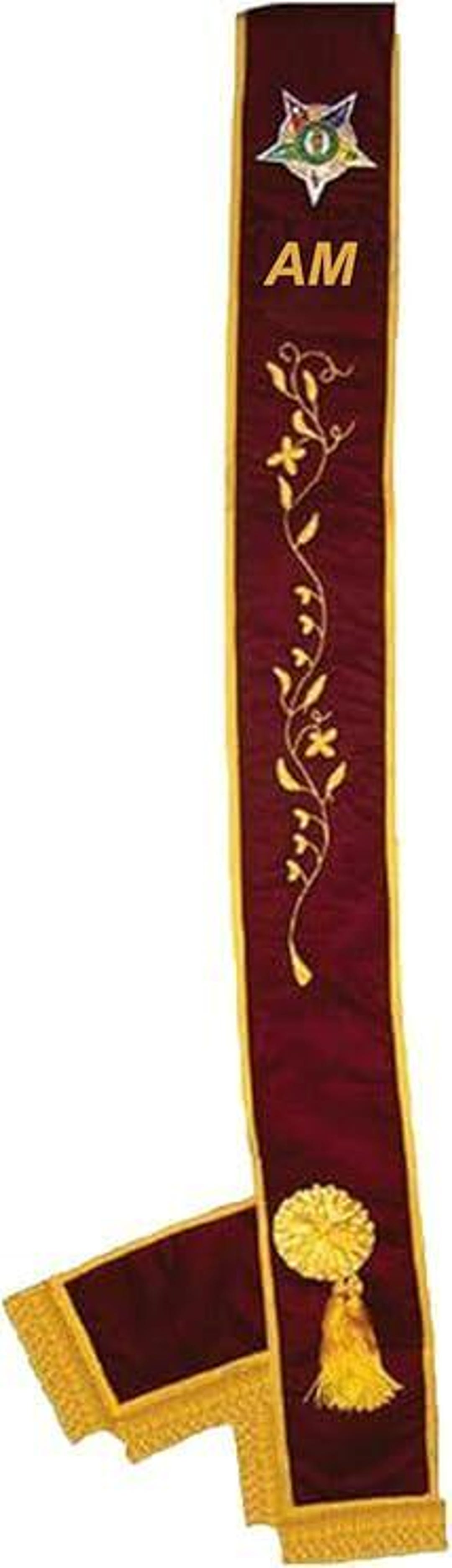 Order of Eastern Star OES AMARANTH Associate Matron AM Sash - Etsy