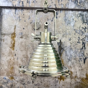 Vintage Industrial Pendant Light| Nautical Ceiling Lamp | Retro Steampunk Hanging Fixture | For Kitchen or Bar | Ship Light 1pc.