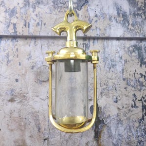 Classic Brass Ship Hanging Light | Antique Style Decor | Retro Hanging Brass Lantern | Coastal Style Ceiling Light | Ship hanging Light 1pc.
