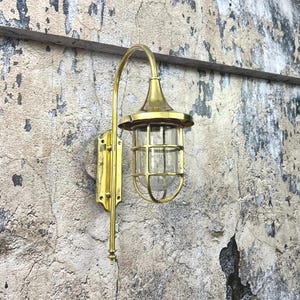 Vintage Style Brass Cage Wall Sconce| Industrial Nautical Style light  | Maritime Style Sconce | Passageway Light | 1Wall mounted light 1pc