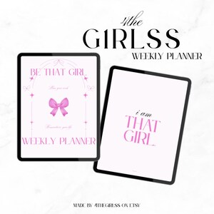 Weekly Digital Planner | &quot;That Girl&quot; Aesthetic | Organization Planner | Weekly Planner | Digital Planner | iPad Planner | Notability Planner