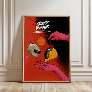 Daft Punk Helmet Poster: Retro Electronic Music Print (Digital Download) #22