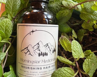 Pflegendes Haaröl – Ayurvedische Haarpflege mit Brahmi, Bhringraj, Amlaki, Lavendel & Rosmarin