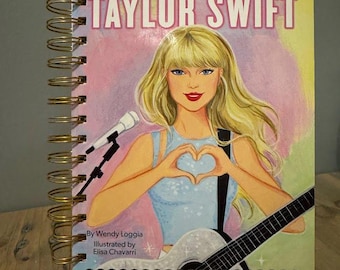Upcycled Taylor Swift Golden Book Journal – Handmade Swiftie Gift