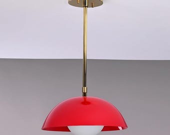 スプートニクシャンデリア：ミッドセンチュリーモダン真鍮製イタリアン