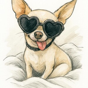 Pet Portrait | Funny Dog  | Digital Pet Art | Pet Cartoon Illustration | Instant Download