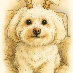 Pet Portrait | Funny Dog  | Digital Pet Art | Pet Cartoon Illustration | Instant Download