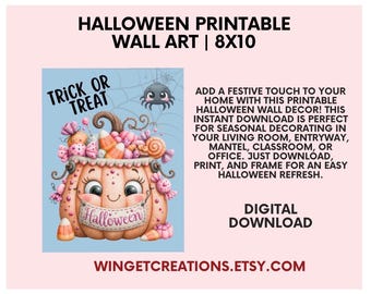 Halloween Printable Wall Decor | Instant Download | Fall Home Decor | 8x10