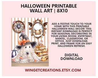 Halloween Printable Wall Decor | Instant Download | Fall Home Decor | 8x10