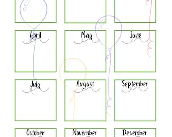 Printable Birthday List (A4)