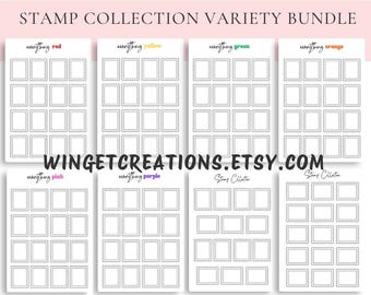 Stamp Collection Junk Journal Printable Page **NEW FORMAT** 5x7 )