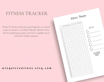 Yearly Fitness Tracker (Digital Download)