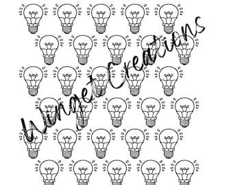 Lightbulbs Themed Printable Monthly Mood Tracker (digital download) A4