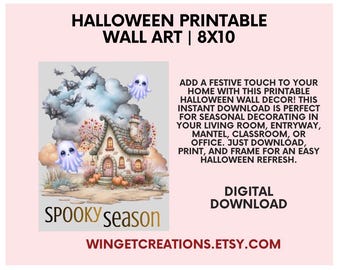 Halloween Printable Wall Decor | Instant Download | Fall Home Decor | 8x10