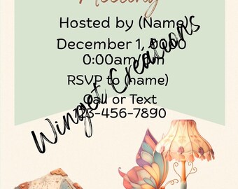 Editable Book Club Invitation - Printable Template