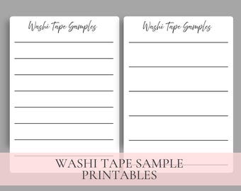 Washi Tape Samples Junk Journal Printable Page (available in 2 sizes) *