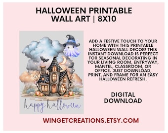 Halloween Printable Wall Decor | Instant Download | Fall Home Decor | 8x10