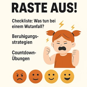 Kit di emergenza per i genitori contro i capricci – PDF stampabile con liste di controllo, carte delle emozioni e aiuto immediato durante le fasi di ribellione