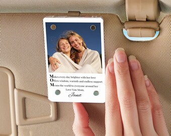 Custom 3.54" Acrylic Car Visor Photo Frame With Metal Clip