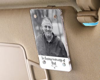 Custom 3.5 Inch Acrylic Car Visor Photo Clip Memorial Keepsake Gift From Personal Photo